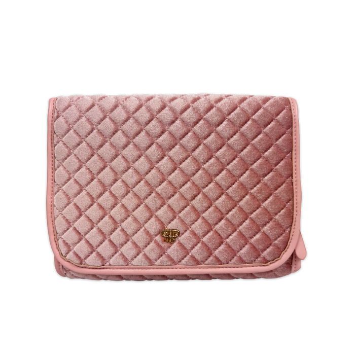 PurseN Classic Toiletry Case - Blush Velvet Quilted - A. Dodson's