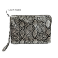 PurseN LITT Makeup Case - Silver Python - A. Dodson's
