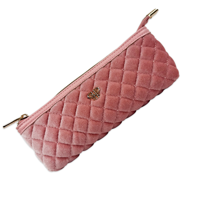 PurseN Sleek Stash Go-To Case - Blush Velvet Quilted - A. Dodson's