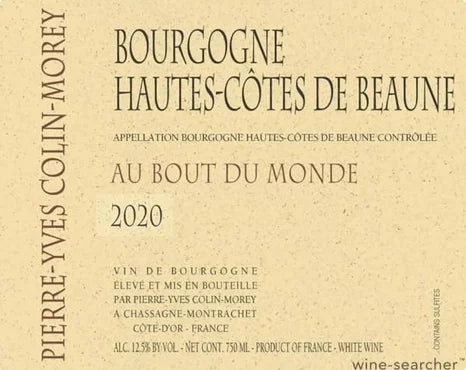 PYCM Bourgogne Hautes Cotes de Beaune Au Bout du Monde 2020