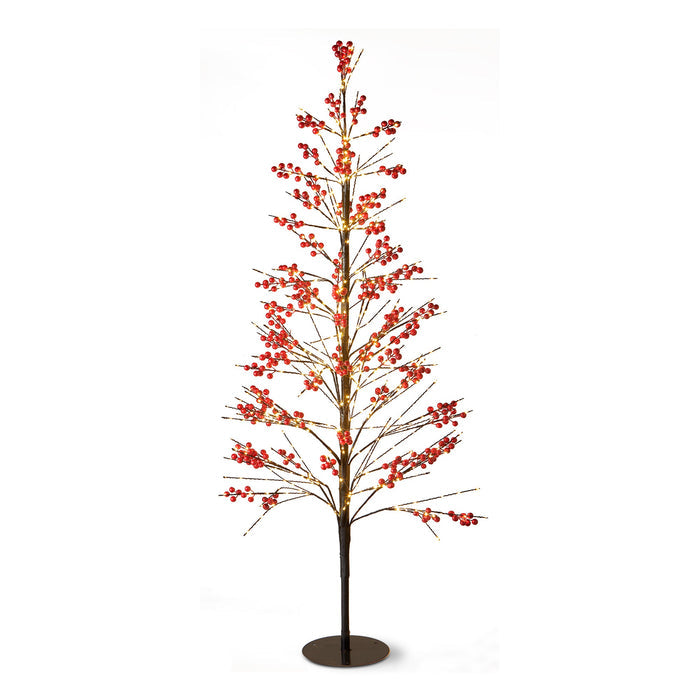 Red Berry Led Tree 5 Ft