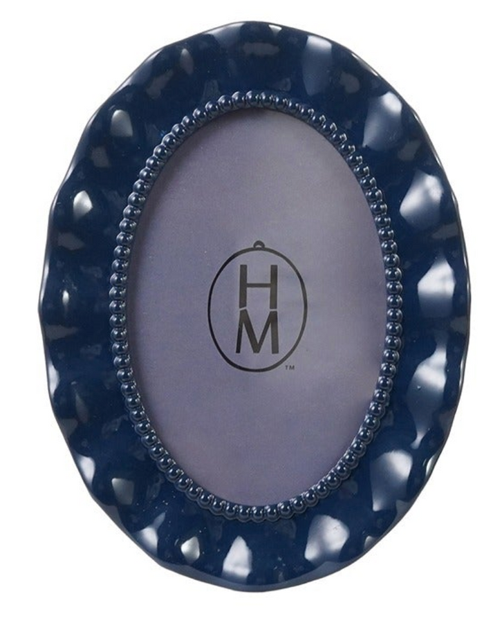 Resin & Glass Wavy Photo Frame Oval
