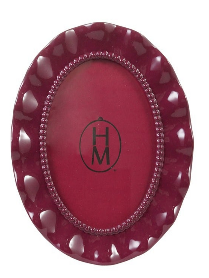 Resin & Glass Wavy Photo Frame Oval