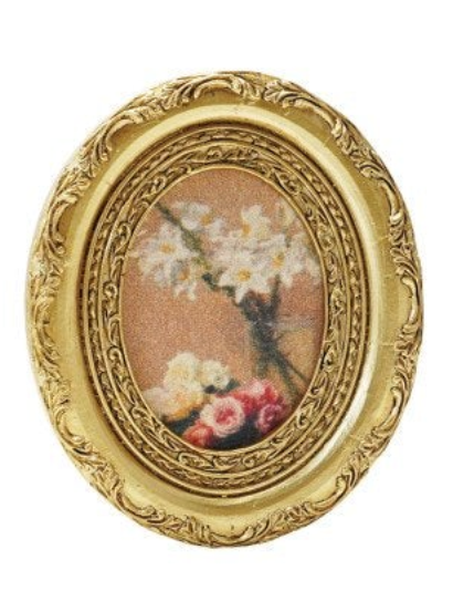 Resin Mini Framed Art Magnet, Gold Finish, 12 Styles