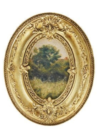 Resin Mini Framed Art Magnet, Gold Finish, 12 Styles