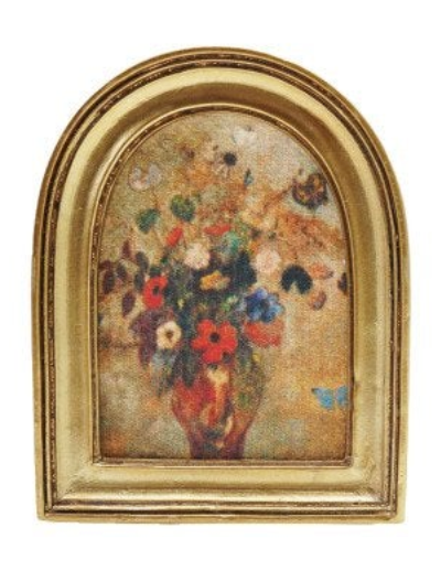 Resin Mini Framed Art Magnet, Gold Finish, 12 Styles