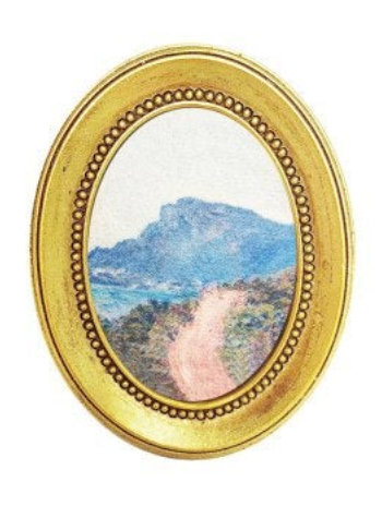 Resin Mini Framed Art Magnet, Gold Finish, 12 Styles