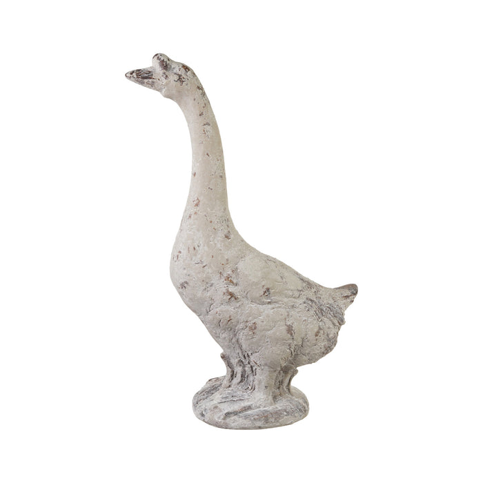 Resin Standing Goose, Heavily Distressed Finish