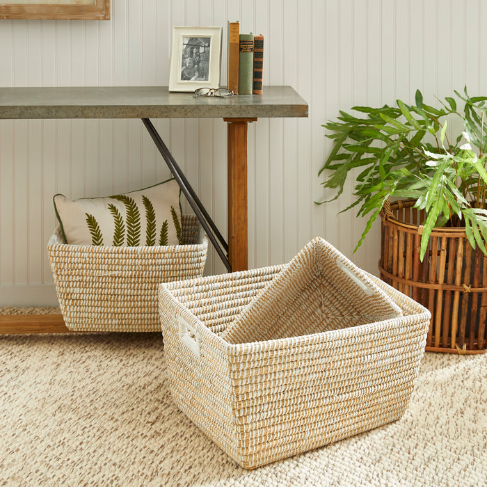 Rivergrass Rectangular Baskets, Set Of 3 - View 4