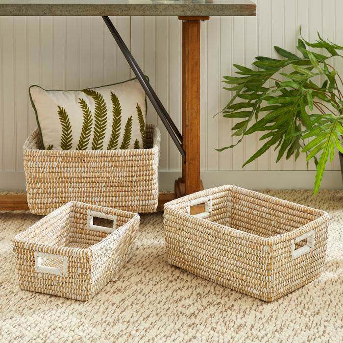 Rivergrass Rectangular Storage Baskets, Set Of 3 - View 4