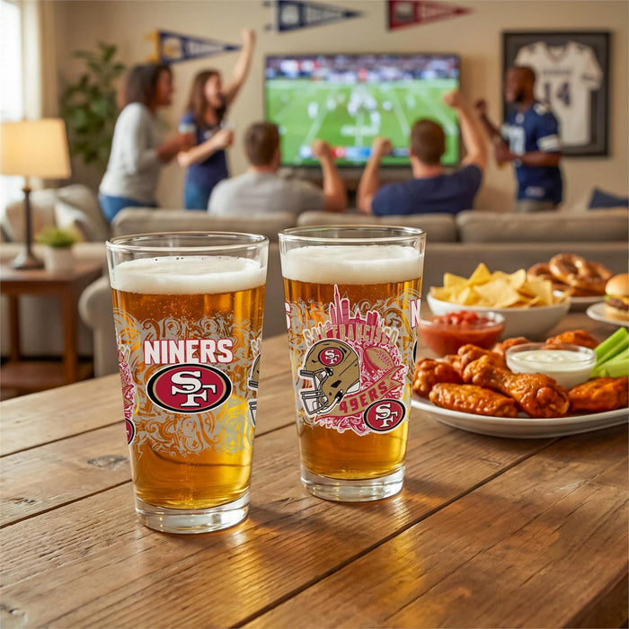 San Francisco 49ers 16oz Glass Pint