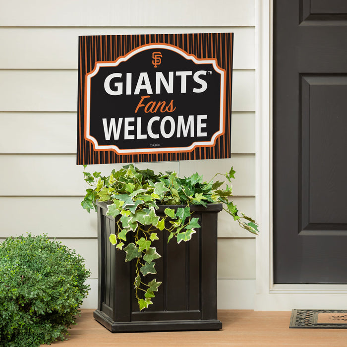 San Francisco Giants Coroplast Yard Sign, "Fans Welcome"