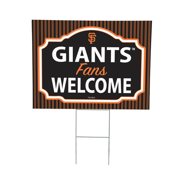 San Francisco Giants Coroplast Yard Sign, "Fans Welcome"