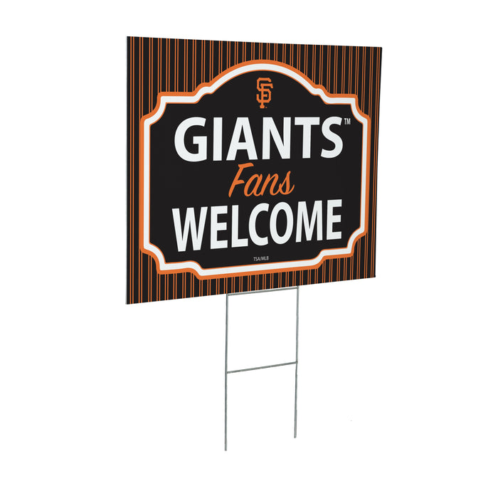 San Francisco Giants Coroplast Yard Sign, "Fans Welcome"