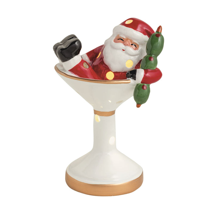 Santa Martini Light-Up Sitter by Mud Pie