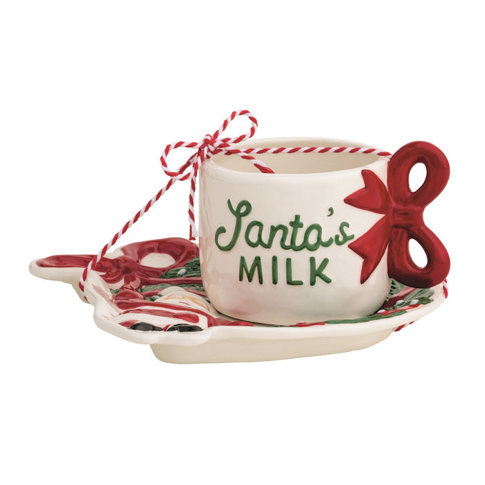 Santa Milk & Cookies Set by Mud Pie