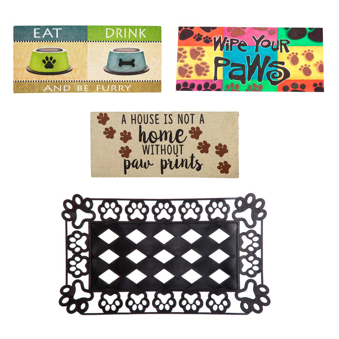 Sassafras Paw Print Set of 4 (43BM007+43201+431125+43N1634)