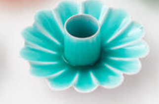Scalloped Candleholder, 6 Colors, Metal, 4"