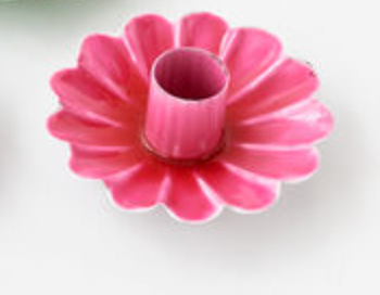 Scalloped Candleholder, 6 Colors, Metal, 4"