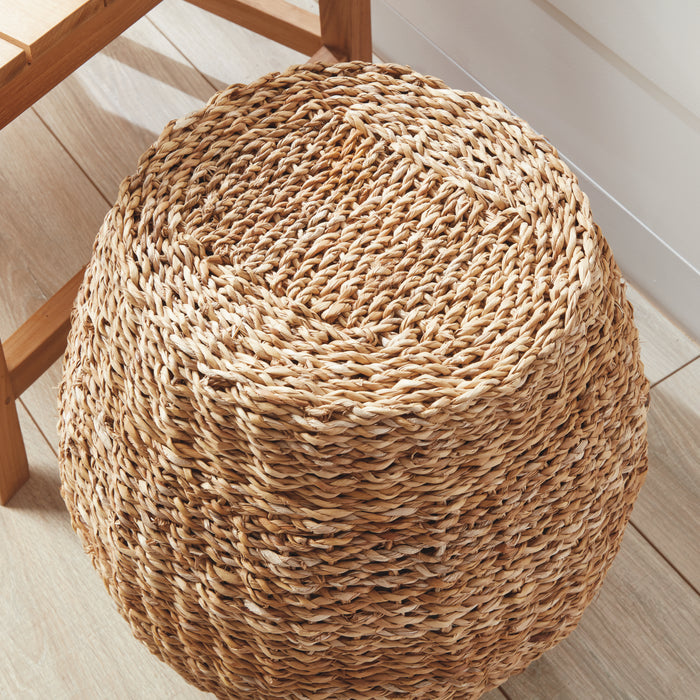 Seagrass Hourglass Pouf - View 3