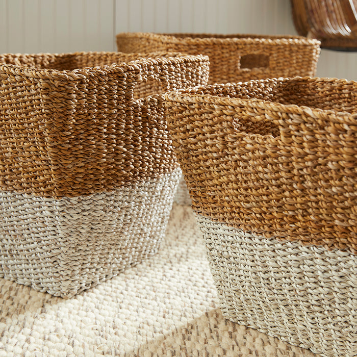 Seagrass Rectangular Storage Baskets, Set Of 3 - View 3