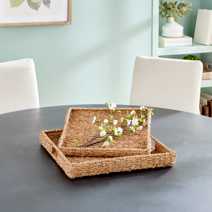 Seagrass Rectangular Trays, Set Of 2 - View 5