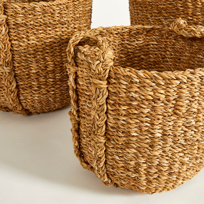 Seagrass Round Drum Baskets, Set Of 3 - View 4