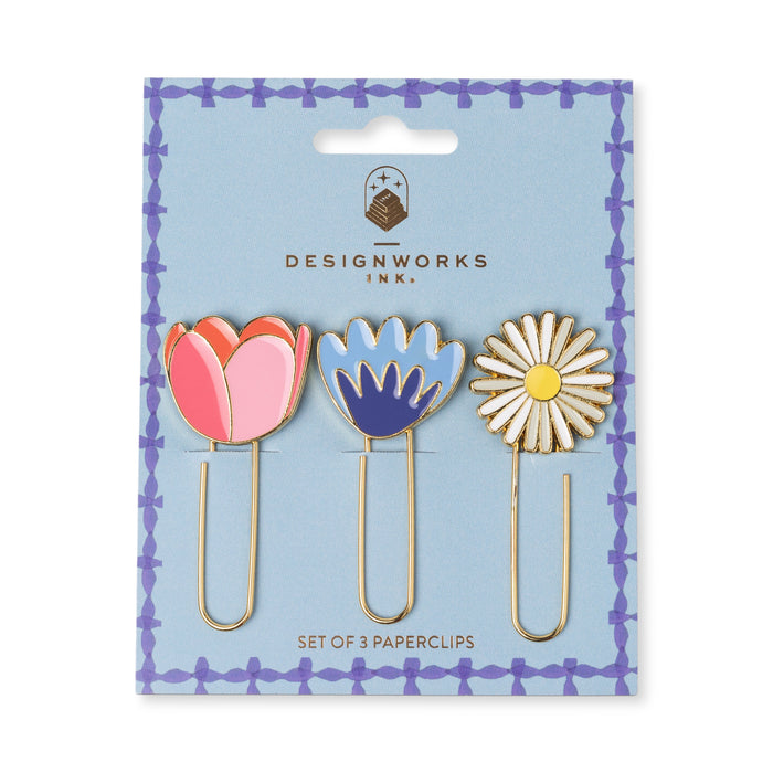 Set of 3 Paperclips - Floral - A. Dodson's