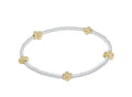 Signature Cross Small 2mm Mixed Metal Bracelet - Gold by enewton