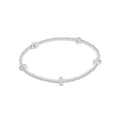 Signature Cross Small 2mm Sterling Bracelet - Sterling by enewton