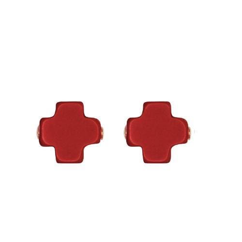 signature cross studs - red by enewton - A. Dodson's