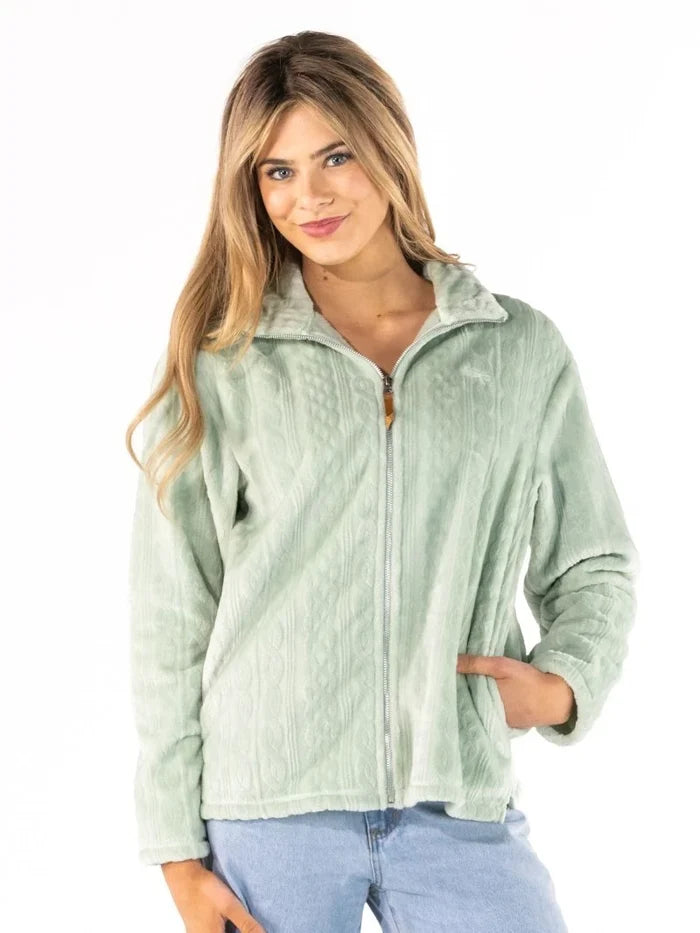 Simply Southern Elsie Fleece Zip-Up Jacket - Harbor by Simply Southern