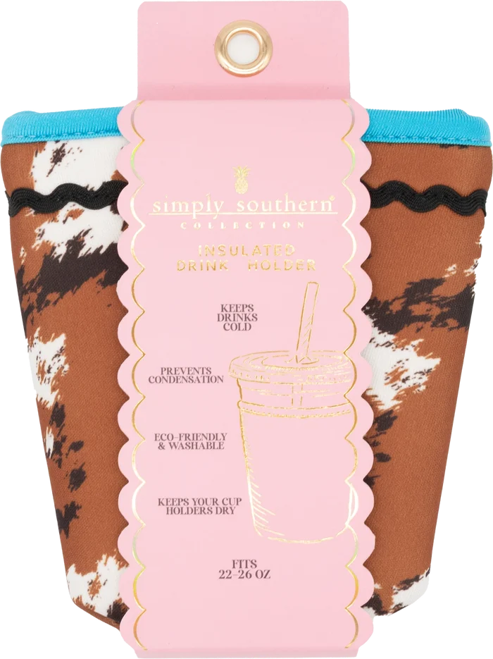 Simply Southern Insulated Drink Sleeve - Cow Print by Simply Southern