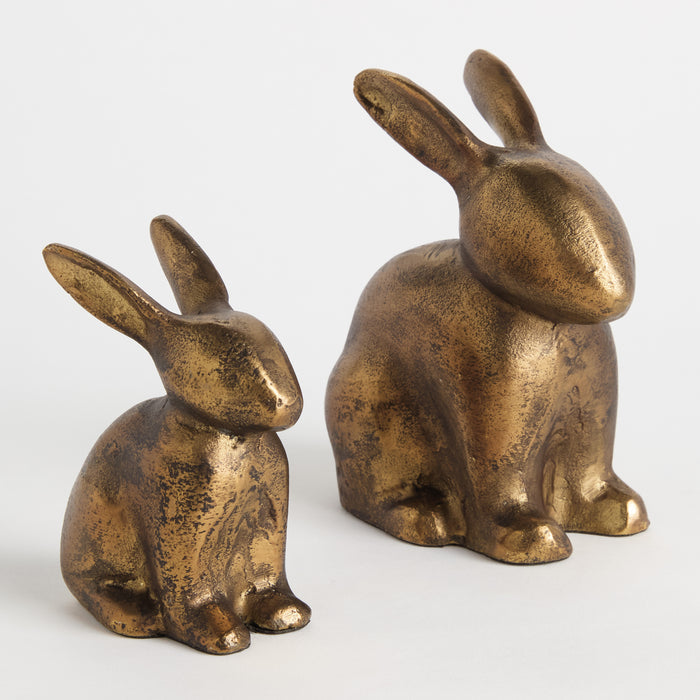 Sitting Rabbit Sculpture, Set Of 2 - View 2