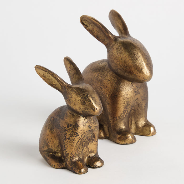 Sitting Rabbit Sculpture, Set Of 2 - View 3