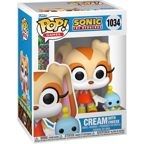 Sonic The Hedgehog Cream Funko Pop Vinyl Figure With Cheese Buddy 1034