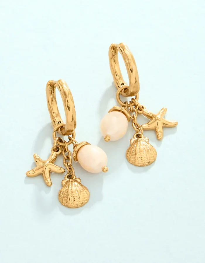 Spartina Sea Island Convertible Hoop Earrings Gold by Spartina 449