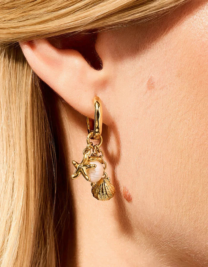 Spartina Sea Island Convertible Hoop Earrings Gold by Spartina 449 - view 2