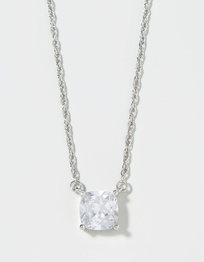 Spartina SLV Shine Necklace 18" Brilliant/Cushion Silver by Spartina 449