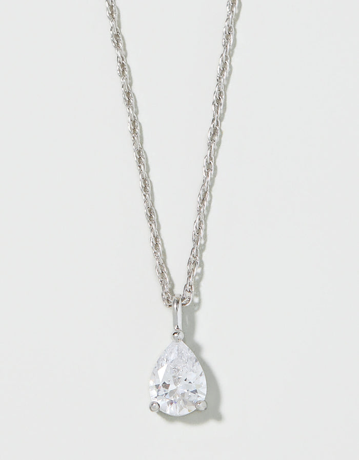 Spartina SLV Shine Necklace 18" Exceptional/Pear Silver by Spartina 449