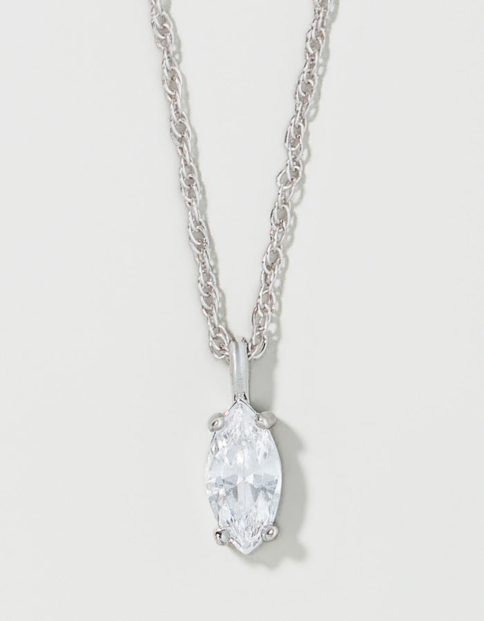 Spartina SLV Shine Necklace 18" Fantastic/Marquise Silver by Spartina 449