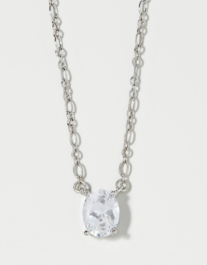 Spartina SLV Shine Necklace 18" Inspiring/Oval Silver by Spartina 449