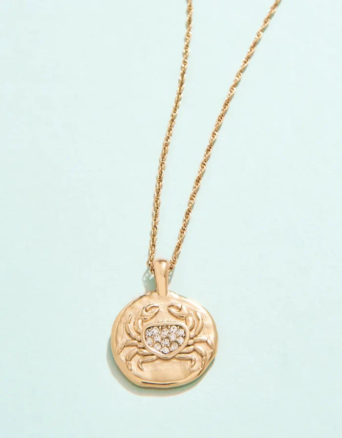Spartina Snow Crab Medallion Necklace 18" by Spartina 449