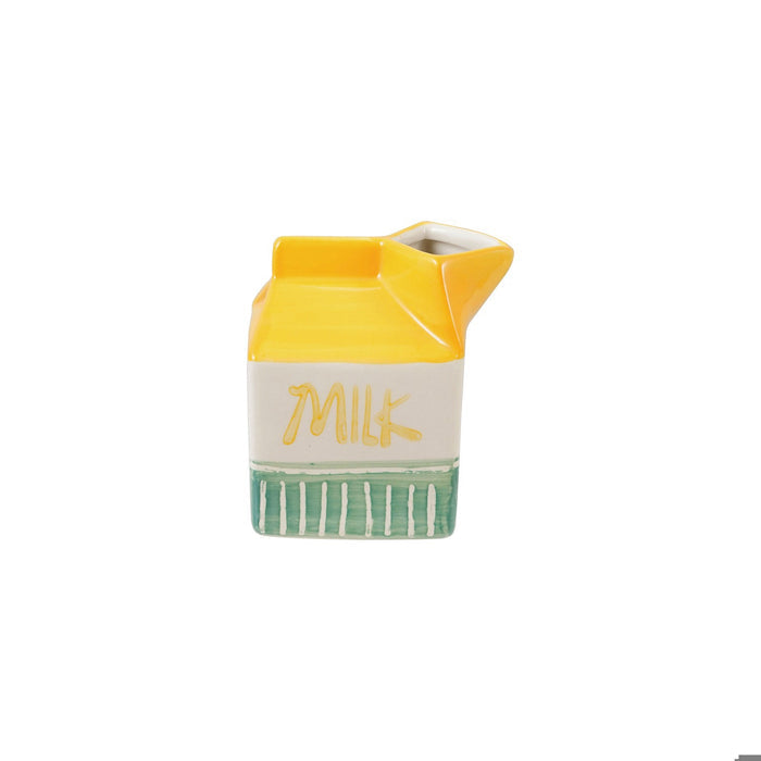 Stoneware Carton Shaped Creamer "Milk"