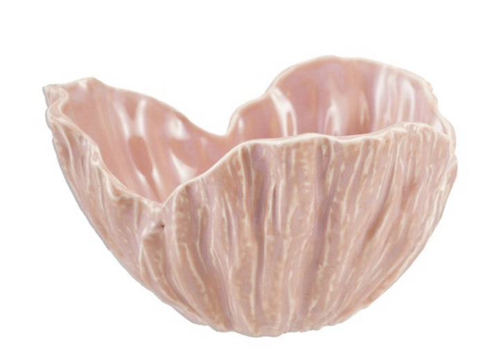 Stoneware Flower Shaped Bowls, Pink & Lavender Color