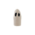 Stoneware Ghost with Cut-Outs, White & Black by Creative Co-Op