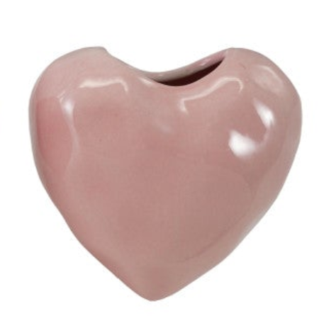 Stoneware Heart Organic Shaped Mini Vase with Magnet, 4 Colors