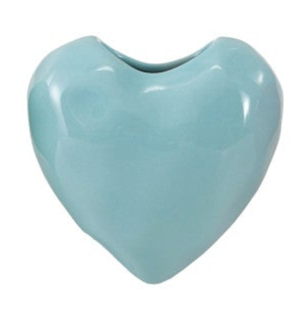 Stoneware Heart Organic Shaped Mini Vase with Magnet, 4 Colors