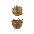 Stoneware Planter with 3D Dragonflies (Holds 4" Pot) (Each Varies)