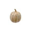 Stoneware Pumpkin Shaped Jar with Lid by Creative Co-Op